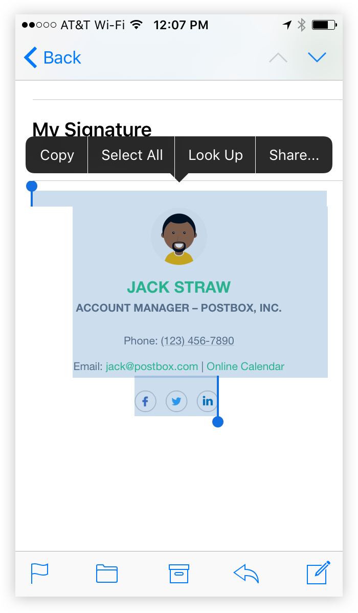 Beautiful iPhone Email Signature