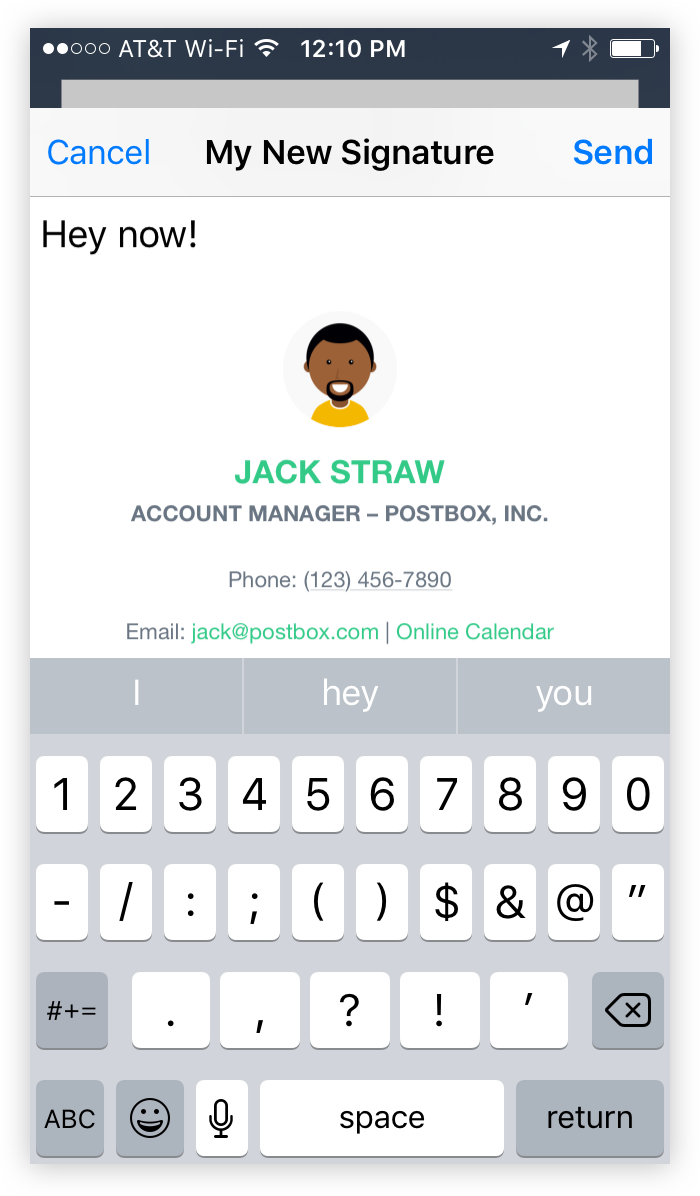 Beautiful iPhone Email Signature