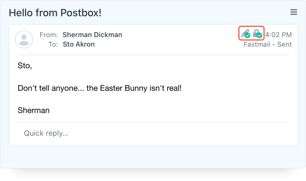 View Certified Signed Message