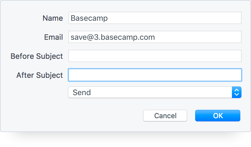 Share Emails in Basecamp 3