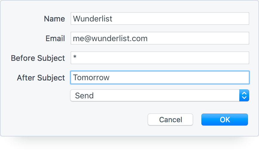 Turn Emails into Wunderlist Tasks